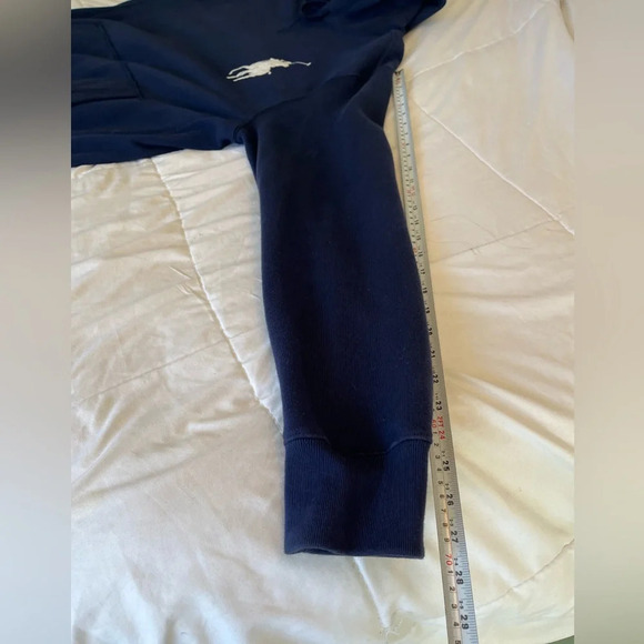Polo Ralph Lauren Big Pony Fleece Hoodie, Blue Size Large, Preppy, Old Money. - Picture 15 of 16